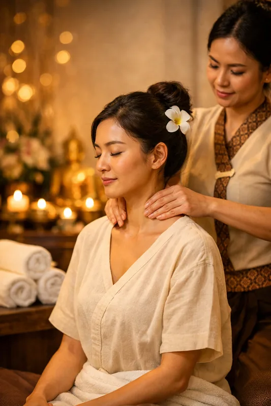 Neck and shoulder massage therapy