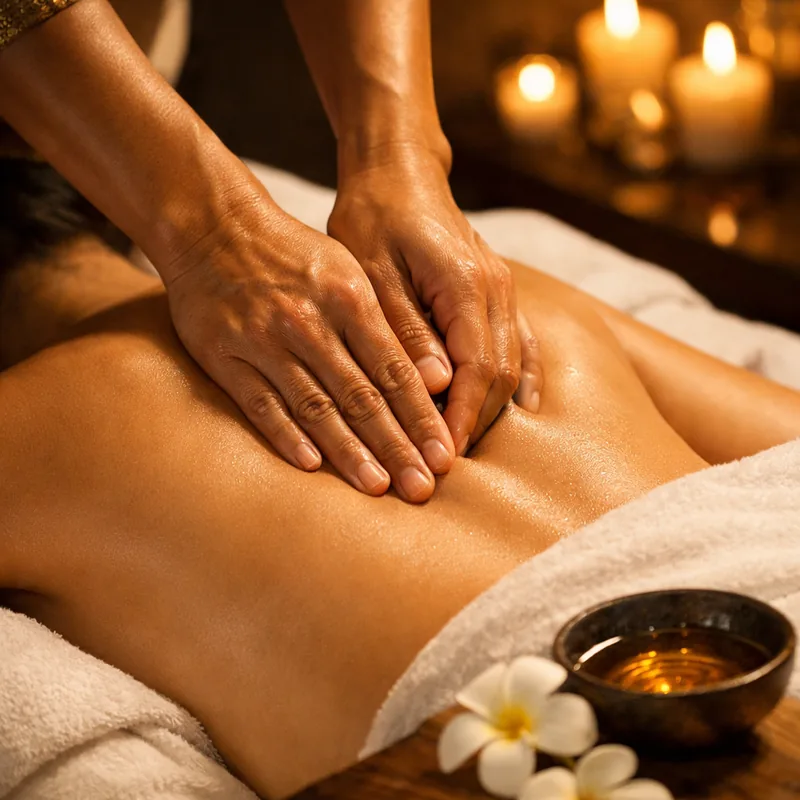 Professional Thai massage therapy session